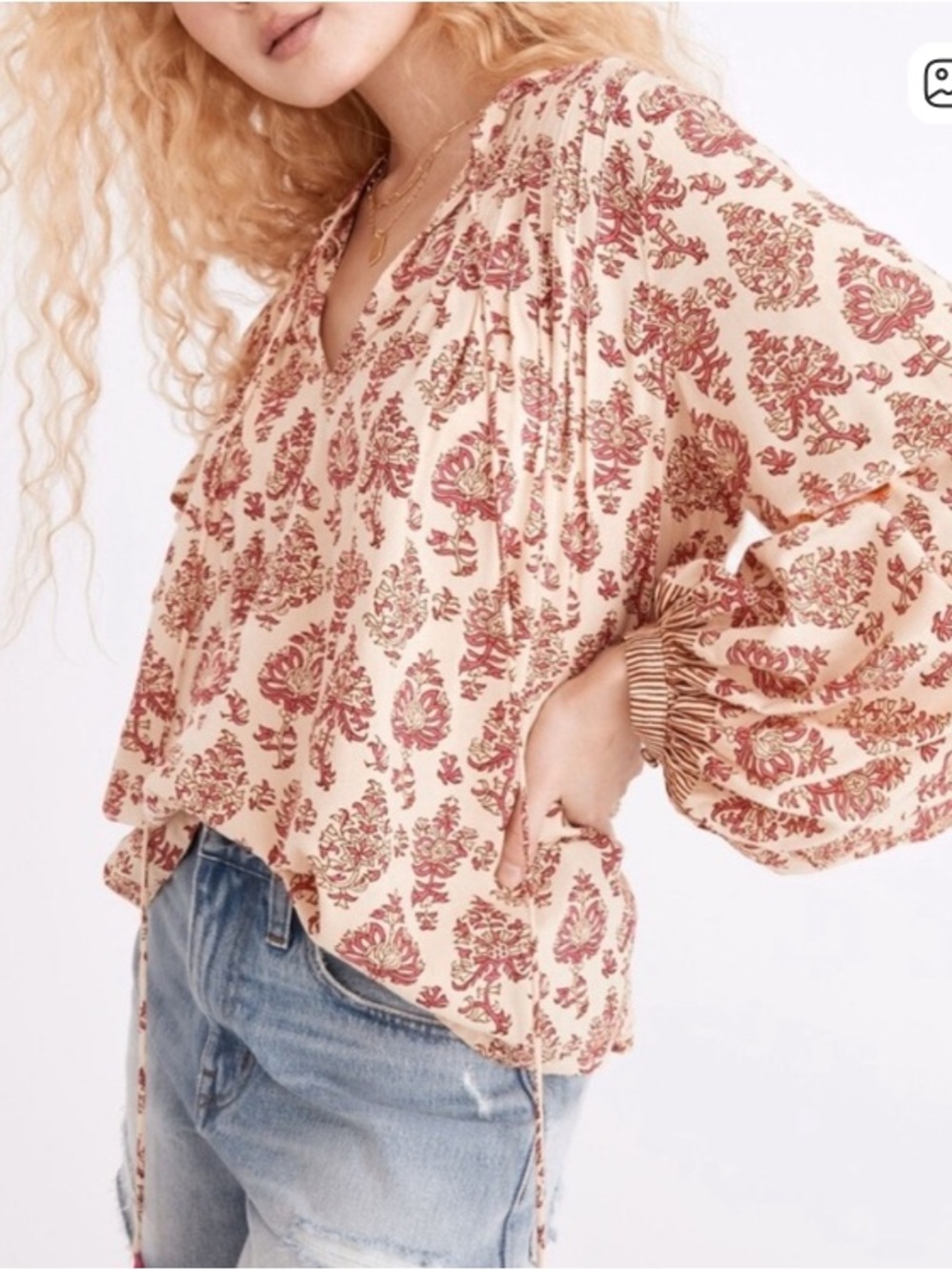 Natalie Martin Lizzy Boho Oversized Peasant Blouse